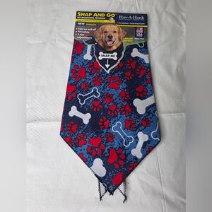Snap and Go Pet Bandanna - Red and Blue